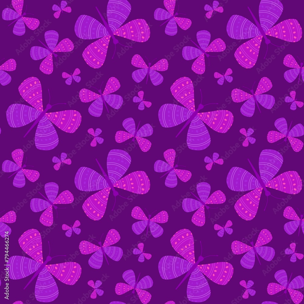 Cartoon summer print animals seamless butterfly pattern for wrapping paper and kids clothes and party accessories Cartoon summer print animals seamless butterfly pattern for wrapping paper and kids clothes and party accessories