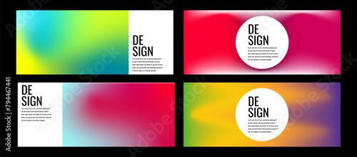 Vibrant gradient banners for versatile usage: brochures, branding, posters, social media, web, and print.