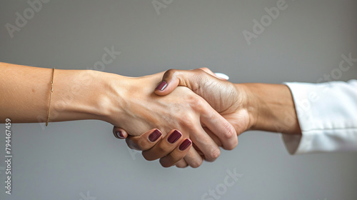 Close-up handshake business meeting