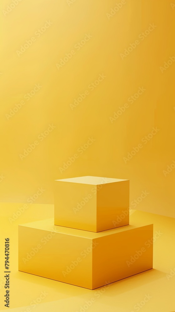 Fototapeta premium Sunlit Yellow Geometric Display Elegance