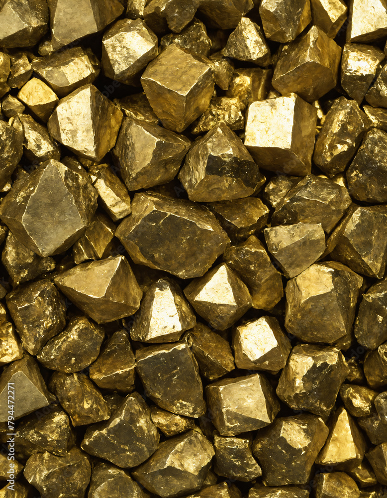 A pile of gold nuggets, background. A pile of gold nuggets, background.