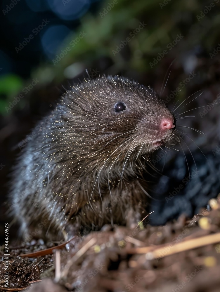 Closeup of a Furry Rodent in the Wild Closeup of a Furry Rodent in the Wild