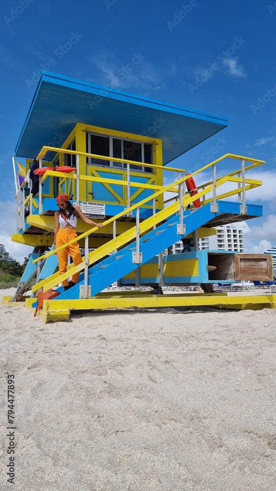 woman in miami beach