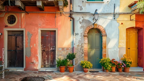 Colorful houses in Italian town   © Love Muhammad