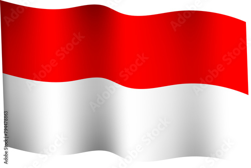 Indonesia Waving Flag 3D Realistic