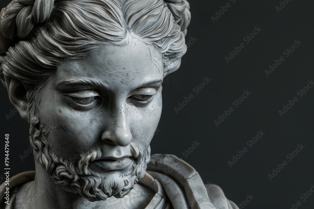 Dramatic Marble Sculpture Portrait