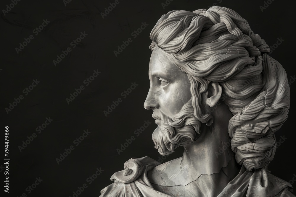 Dramatic Marble Sculpture Portrait