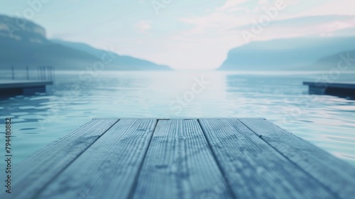 A softly blurred image featuring a secluded diving spot with high board diving platforms ly visible in the background. The rippling water and blurred elements give an air of relaxation .