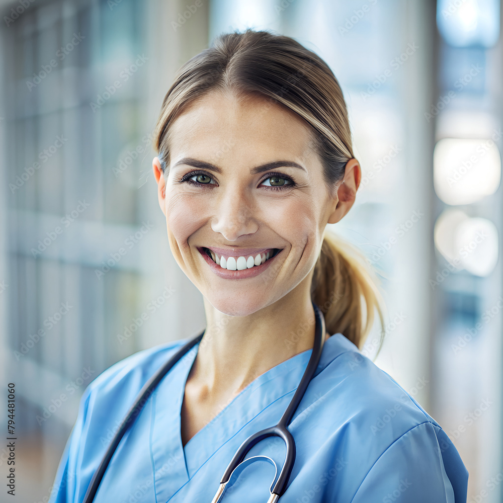 Smiling nurse at hospital. Happy nurse Smiling nurse at hospital. Happy nurse