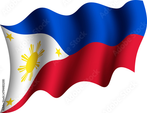 Philippines Waving Flag 3D Realistic