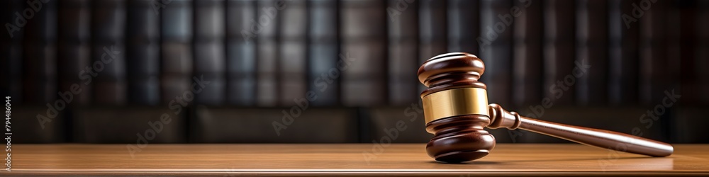 The Gavel's Tale: Symbol of Law in an Opulent Courtroom The Gavel's Tale: Symbol of Law in an Opulent Courtroom
