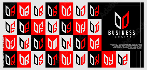 Luxury abstract shield letter O OO initial logo, number 0 00 design set