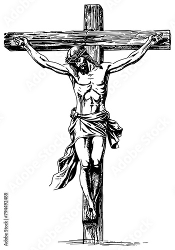 Jesus Christ on the cross illustration 