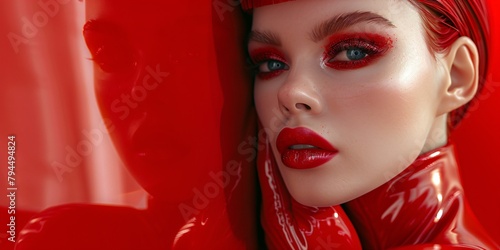 surreal woman in red © CROCOTHERY