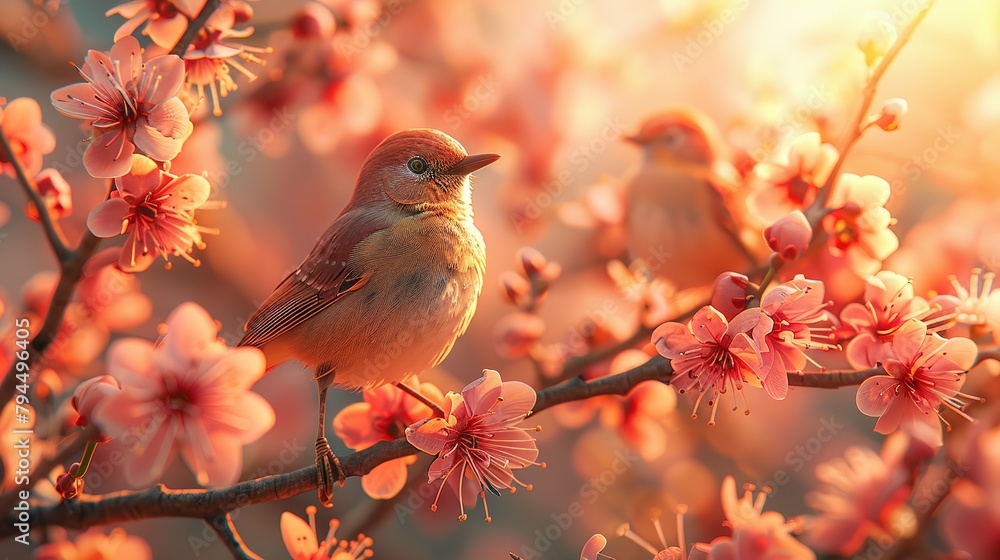 A Chorus of Birds: Spring's Melodic Display A Chorus of Birds: Spring's Melodic Display