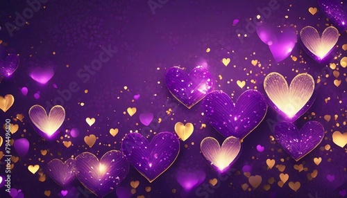 abstract purple and lilac background with hearts concept mother s day valentine s day birthday christmas