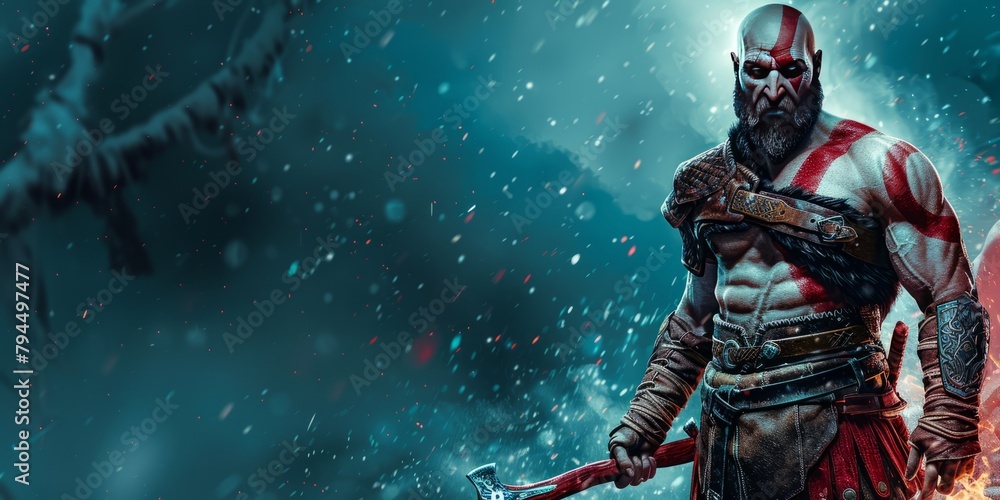 Fototapeta premium A character from the game. Website header or desktop wallpaper