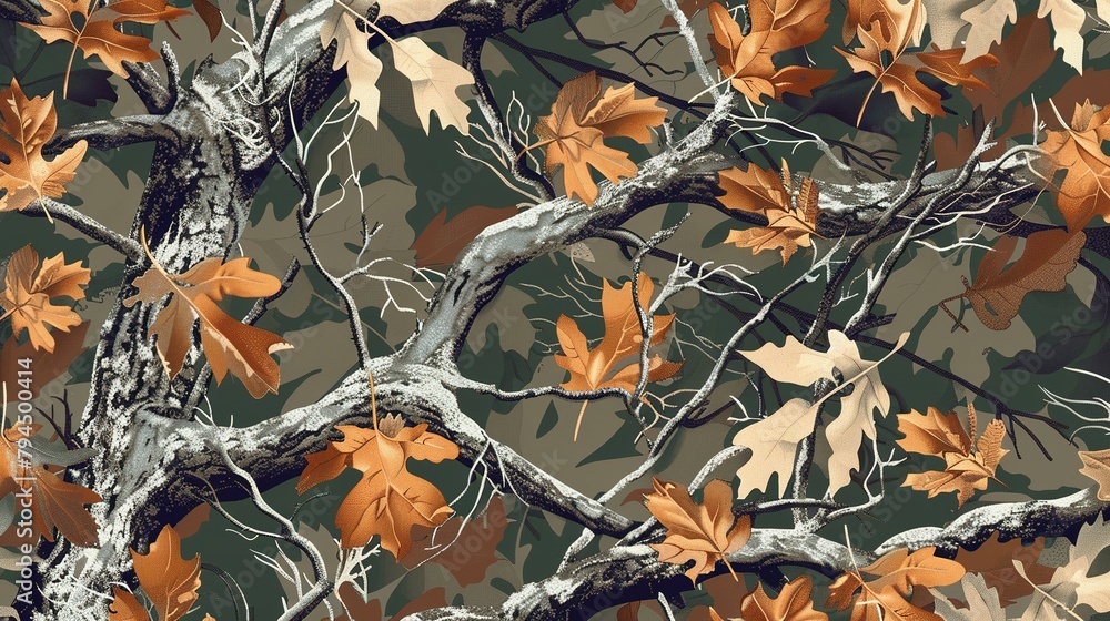 custom made wallpaper toronto digitalSilent Woods Camouflage: Seamless Vector Pattern Inspired by Real Trees