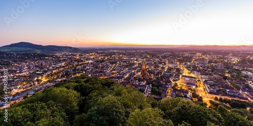 City view from the Schlossberg with Muenster, Freiburg im Breisgau, Black Forest, Baden-Wuerttemberg, Germany, Europe photo
