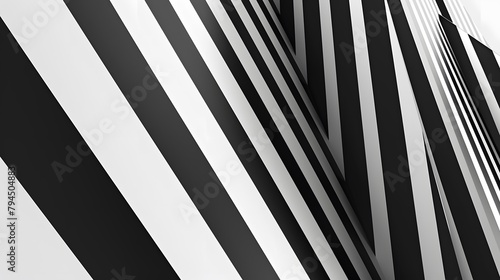 Imagine an abstract background showcasing the harmony of monochrome, featuring geometric stripes 