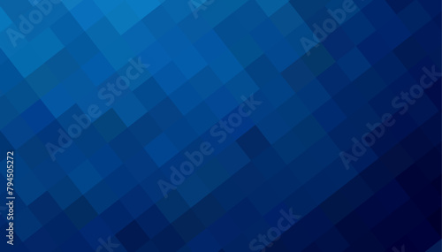Gradient blue background. Geometric texture of light-dark blue squares. The substrate for branding, calendar, postcard, screensaver, poster, cover. A place for your design or text. Vector illustration photo