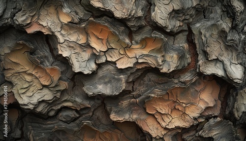 Rugged tree bark with deep grooves and unique patterns. A rich tapestry of brown and gray hues, perfect for nature-inspired designs. The 3D texture adds depth and organic beauty 🌳🌿✨