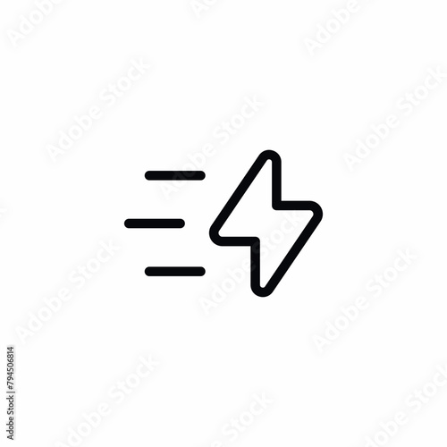 lightning bolt fast charge icon