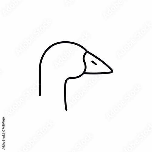 goose bird domestic animal icon