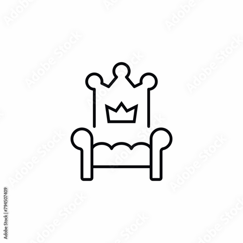 king queen royal throne icon