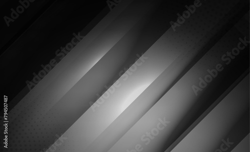 Dark Black Background with White Spotlight Vector for Dramatic Design