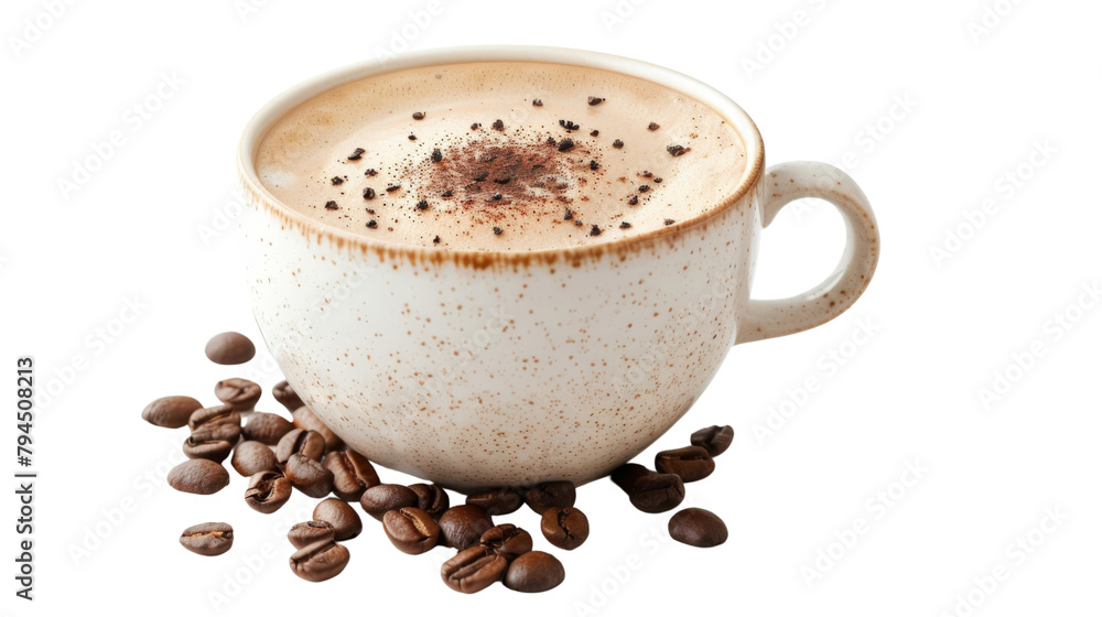 Hot cappuccino coffee cup Hot cappuccino coffee cup