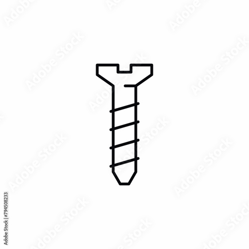 screw bolt nail steel icon