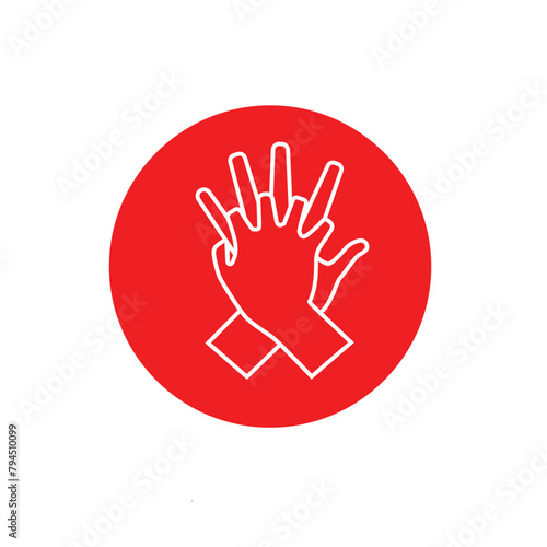 CPR logo. Medical resuscitation In an emergency. Vector clipart medical signs red icon image isolated on white background design illustration