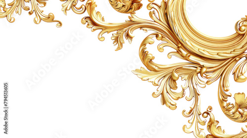 Wallpaper Mural golden ornament on a transparent. Torontodigital.ca