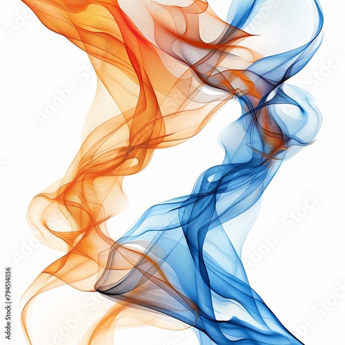 Fluid Motion of Blue and Red Curves in Modern Abstraction