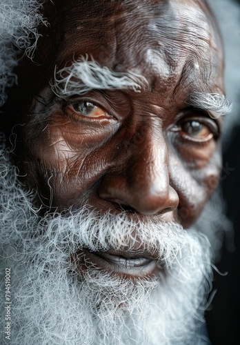 Weathered Face of Elderly Man