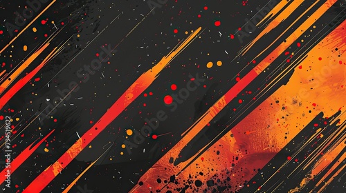 an abstract background of a black background with orange and red stripes made by paintball splatters just on the edges, in the style of dynamic and expressive animations photo
