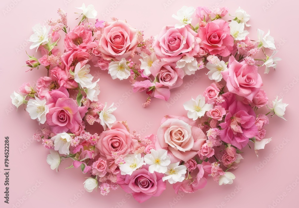 Romantic Heart-Shaped Floral Arrangement Romantic Heart-Shaped Floral Arrangement