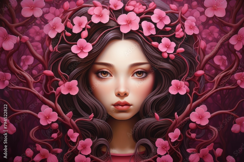 Enchanting Floral Portrait
