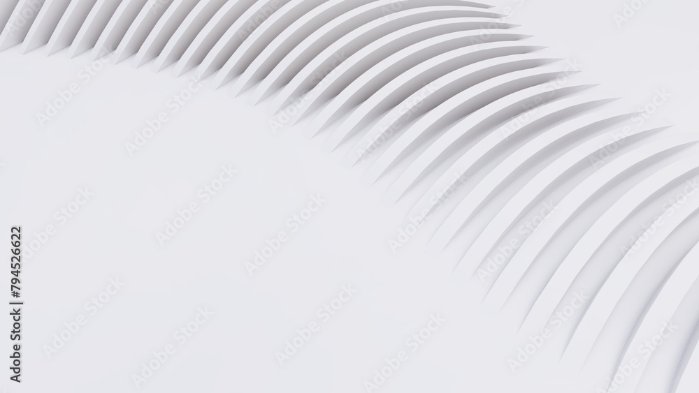 Abstract Curved Shapes. White Circular Background. Abstract Curved Shapes. White Circular Background.