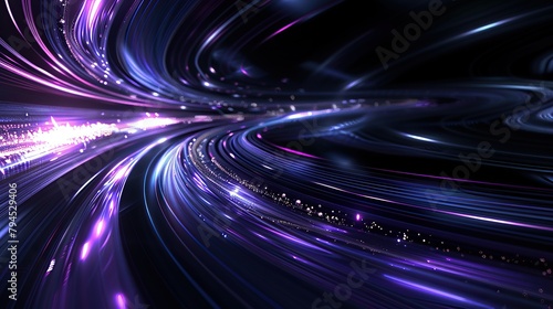 an abstract background with technology in it, an image of a line bending through a dark space, transportcore