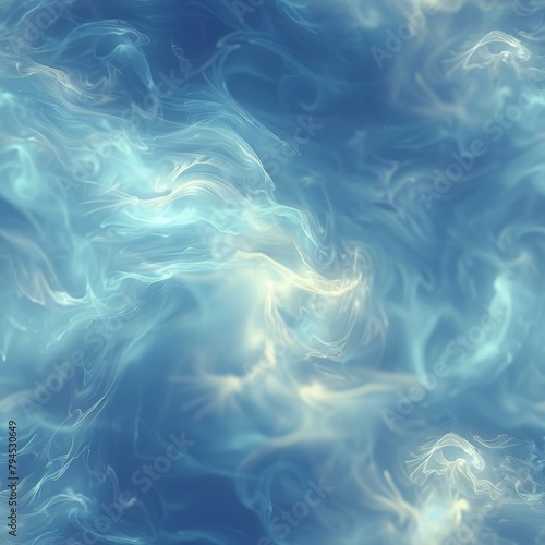 A dreamy soft blue, ethereal seamless wavy texture.