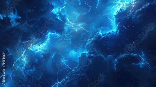 blue lightning background 