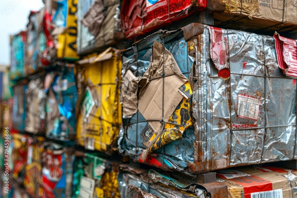 Stack of Boxes Covered in Plastic Wrap