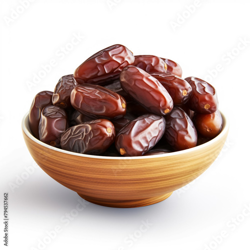 Date fruits isolated on white background