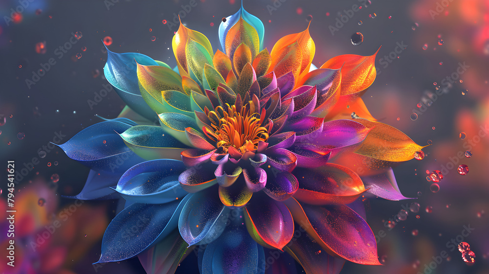 Colorful large flower on a background Colorful large flower on a background