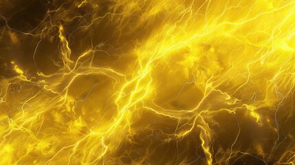 yellow lightning on night sky background