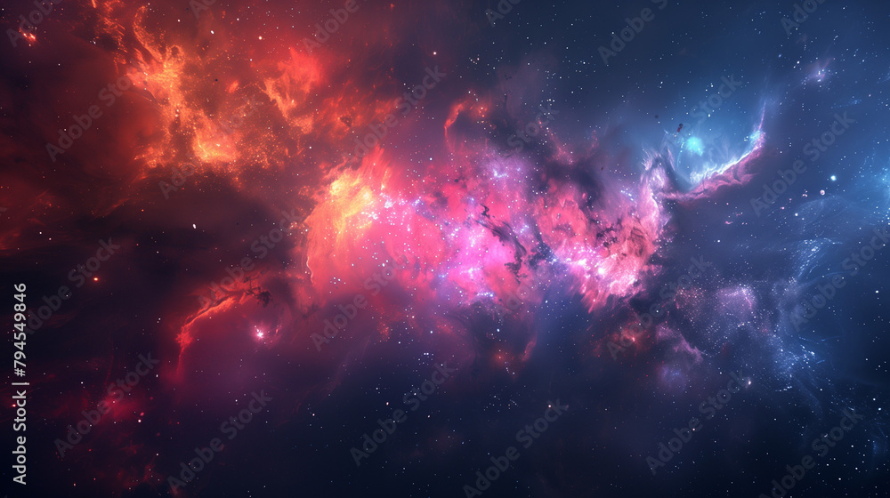 Cosmic Wonders: Psychedelic Colorful Galaxies