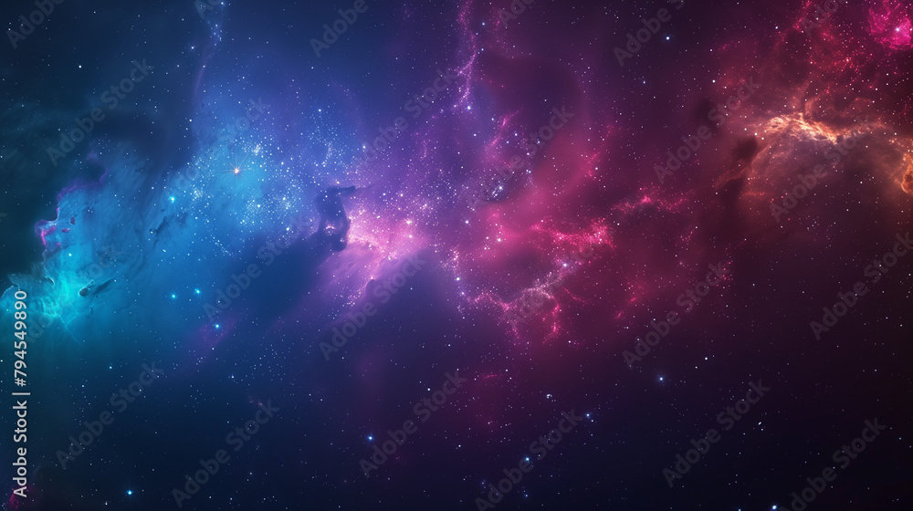 Cosmic Wonders: Psychedelic Colorful Galaxies