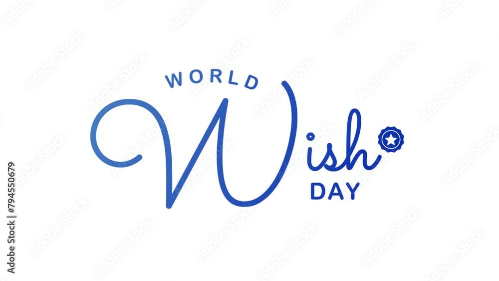 World Wish Day Text Animation. Great for World Wish Day Celebrations, for banner, social media feed wallpaper stories. World Wish Day Text Animation. Great for World Wish Day Celebrations, for banner, social media feed wallpaper stories.